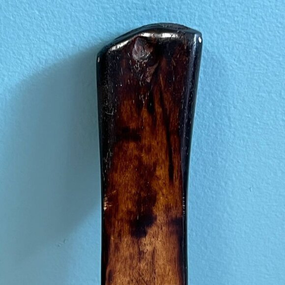 Vintage Carved Tribal Mask Face Bottle Opener Natural Handle & Metal Cap Remover - Picture 7 of 13